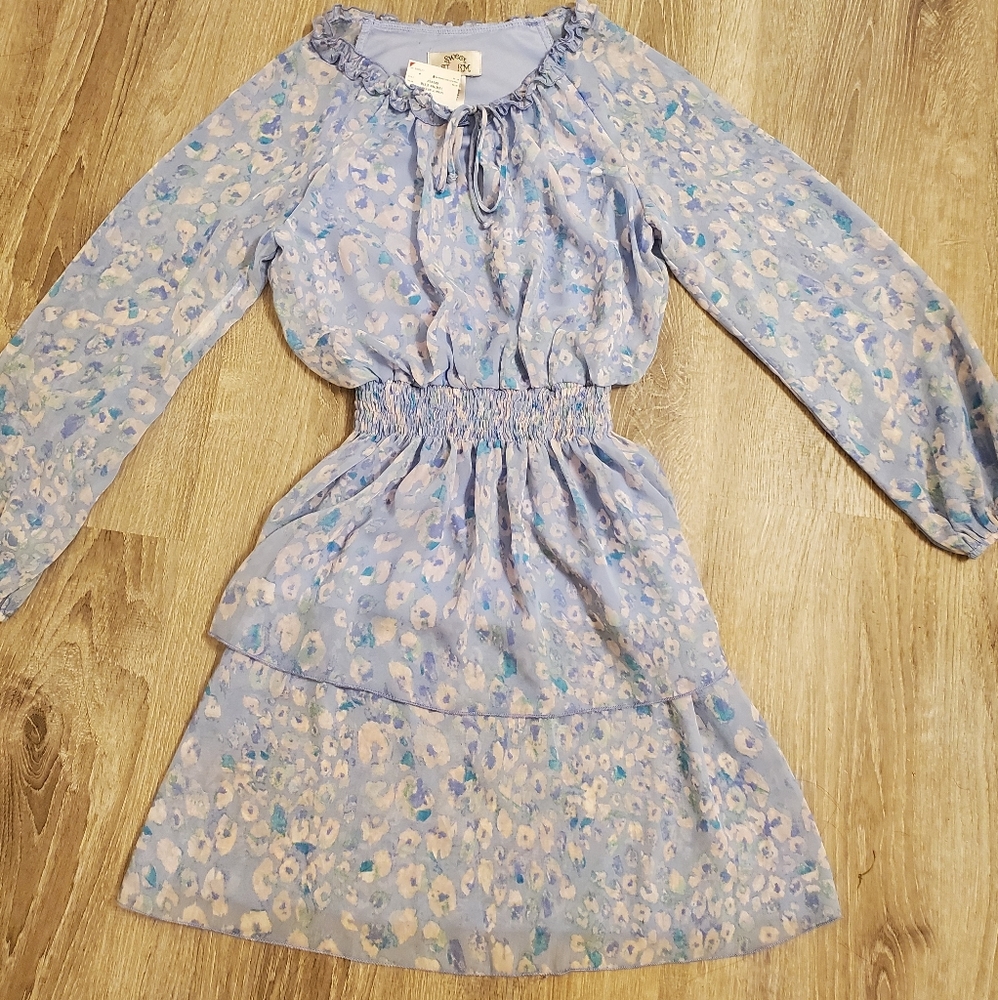 Baby Blue Animal Print Mini Dress